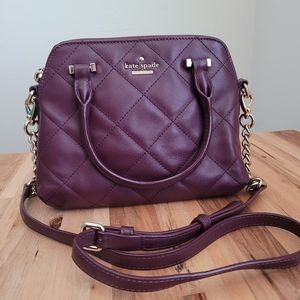 Kate Spade Purse, Quilted Leather, Emerson Place Maise,  Mulled Wine